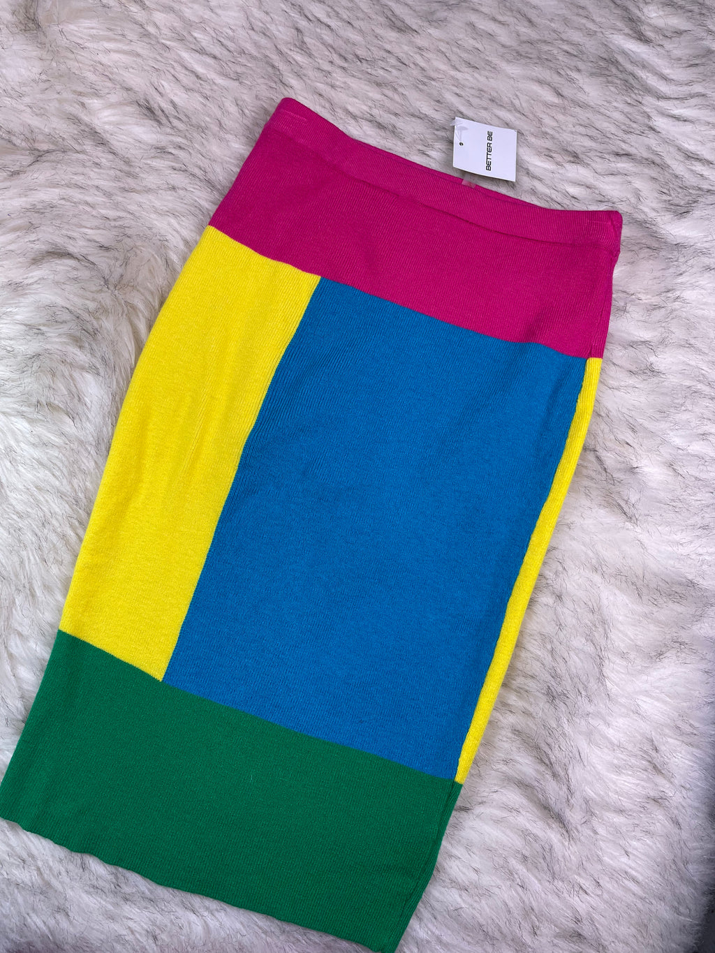 NEW color block skirt, Size XS