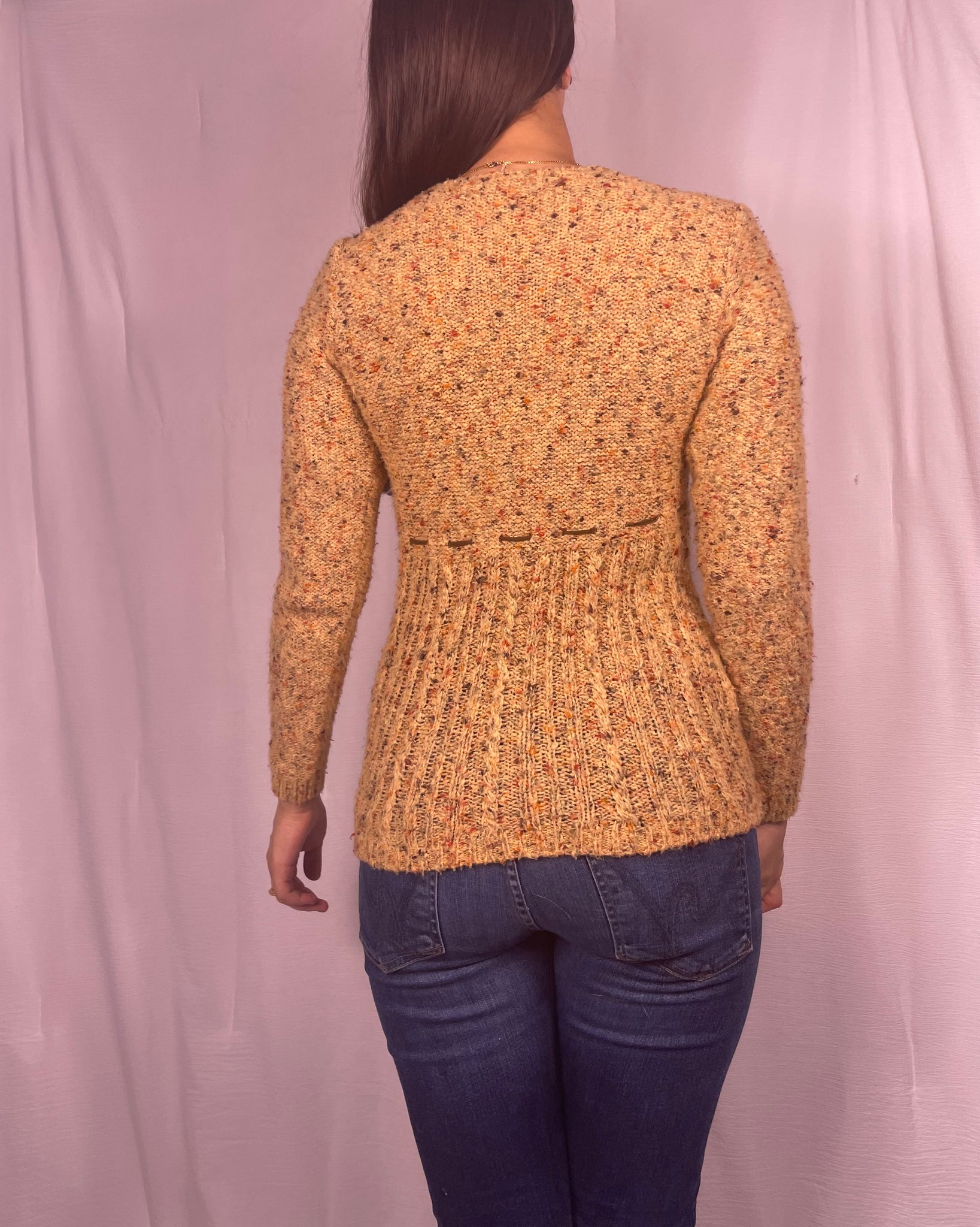Marled yellow sweater, Size L