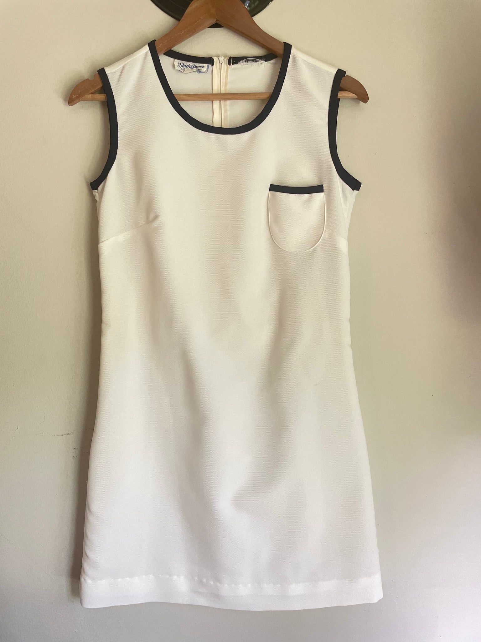 50s nautical mini dress, Size 10