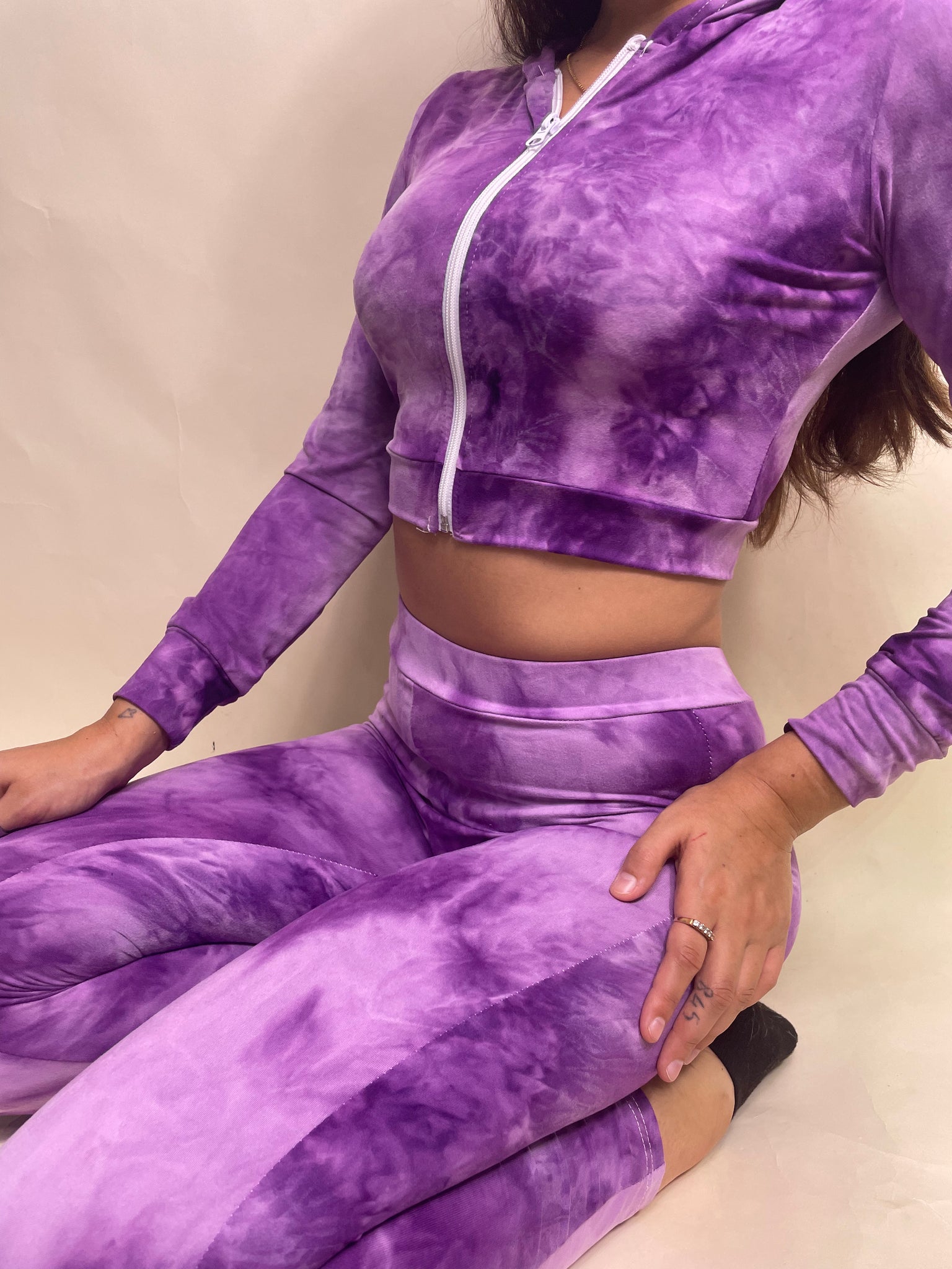 NEW purple tie dye set, Size M