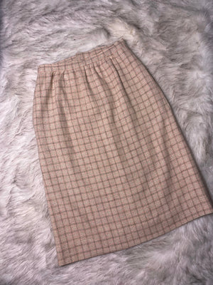 60s homemade plaid skirt, Size 4