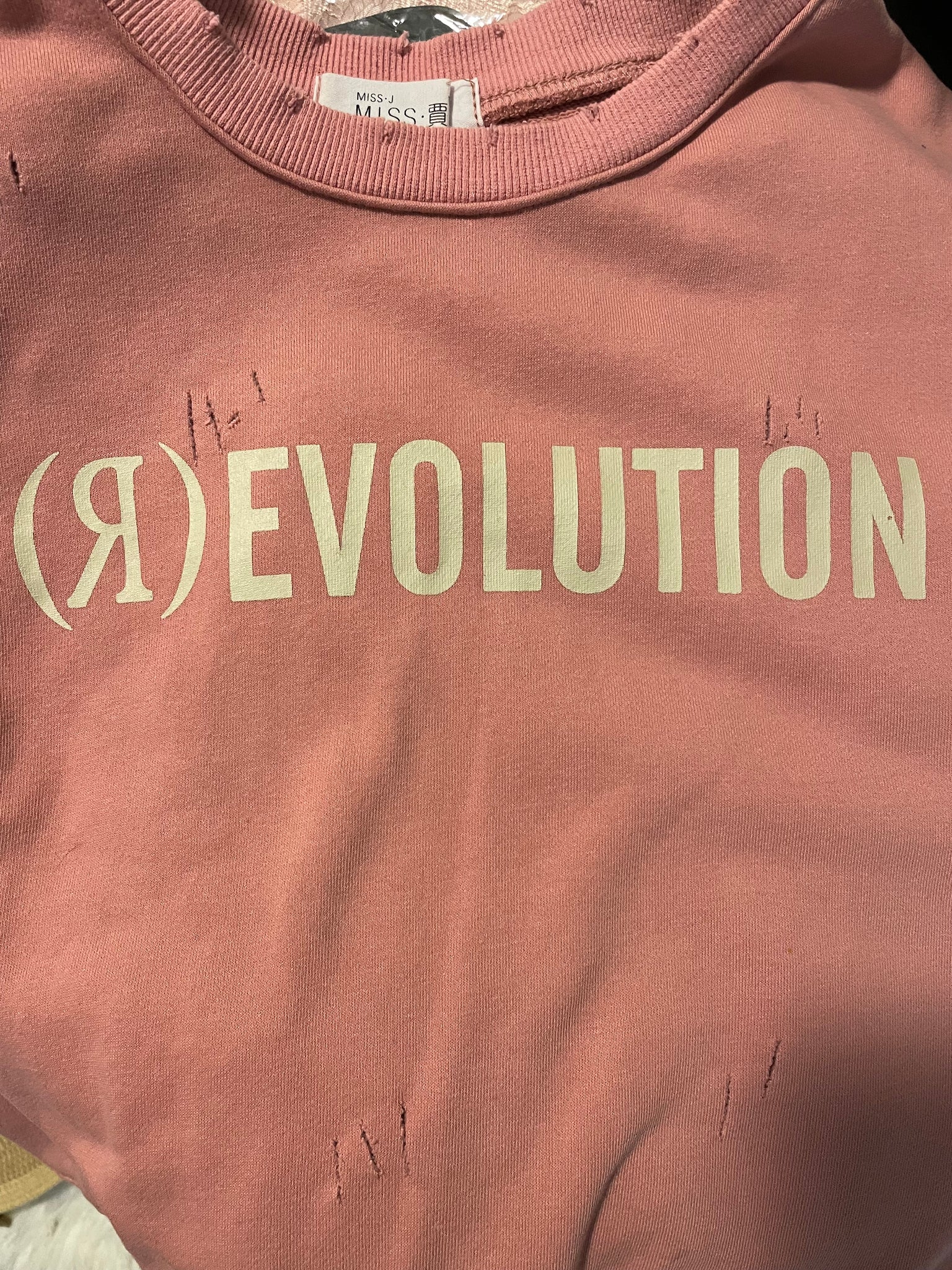 Pink Revolution crop top, Size L