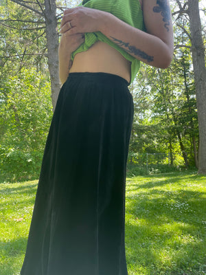 80s suede maxi skirt, Size S