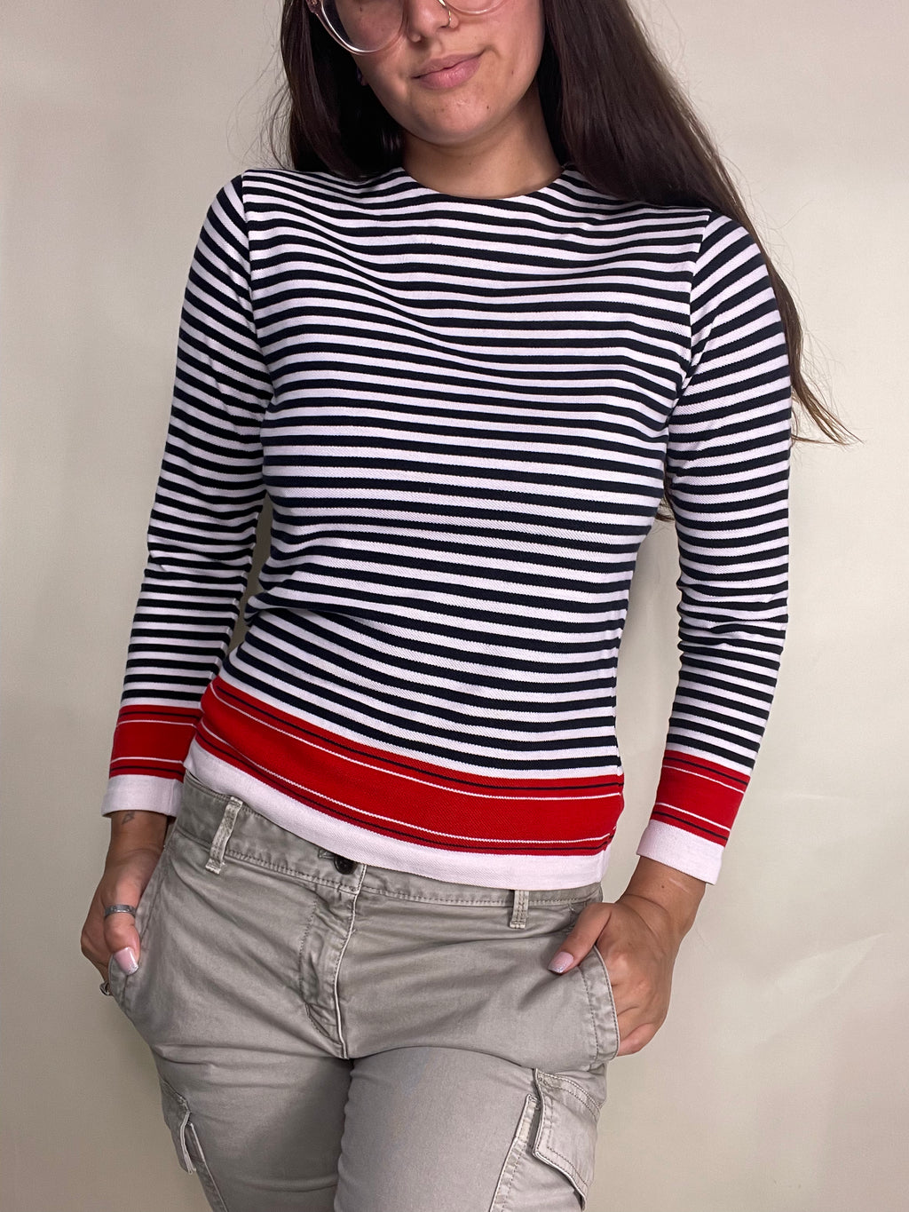 70s striped blouse, Size S