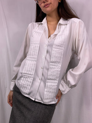 80s pleated front button down, Size 10