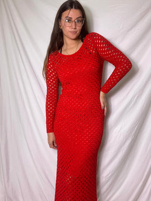 NEW Zara red midi dress, Size S