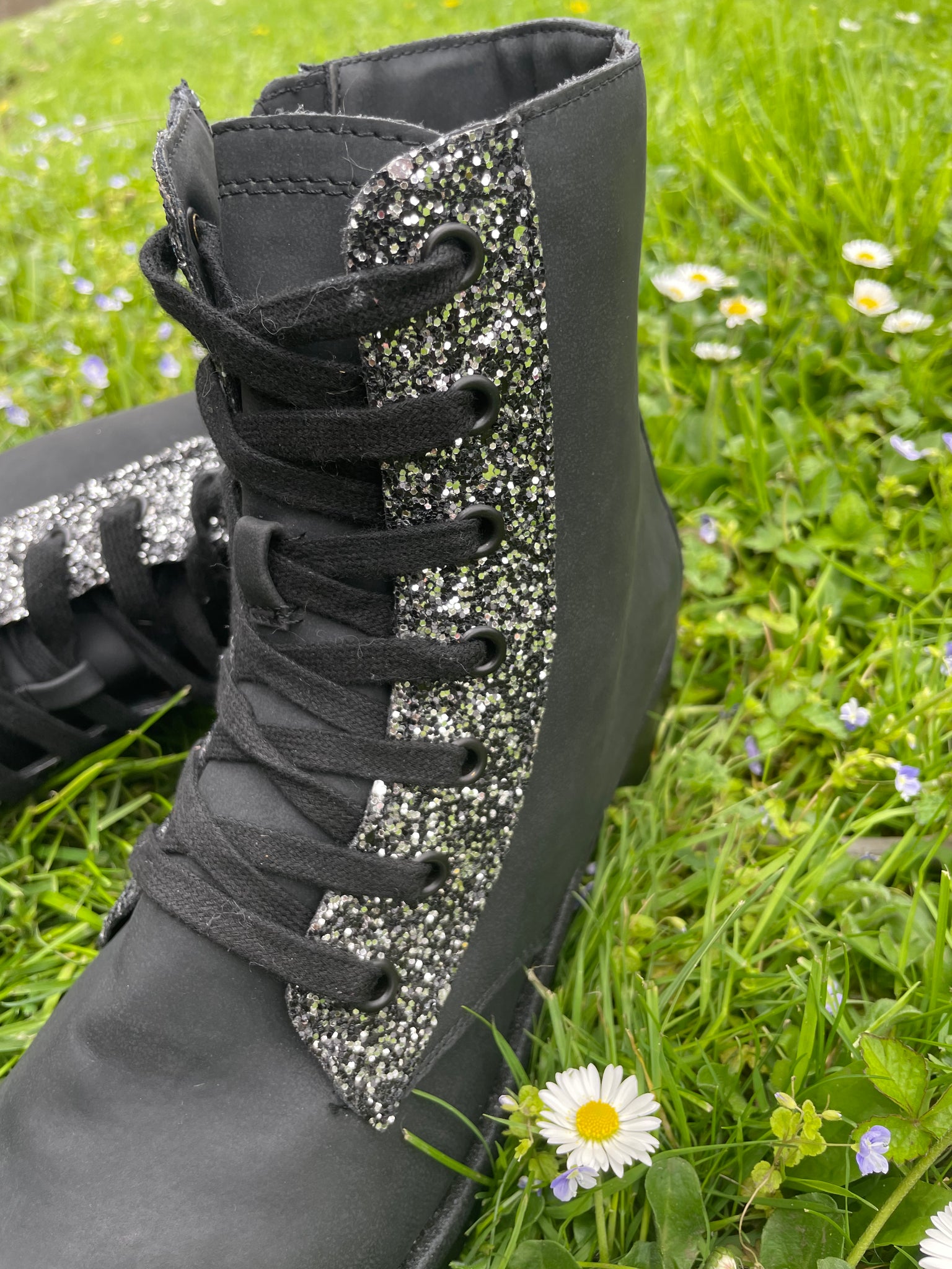 NEW glitter ankle booties, Size 7