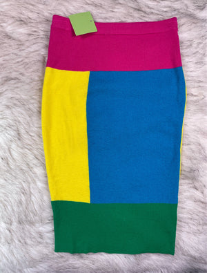 NEW color block skirt, Size XS