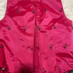 Vintage 90s hot pink blouse, Size 12