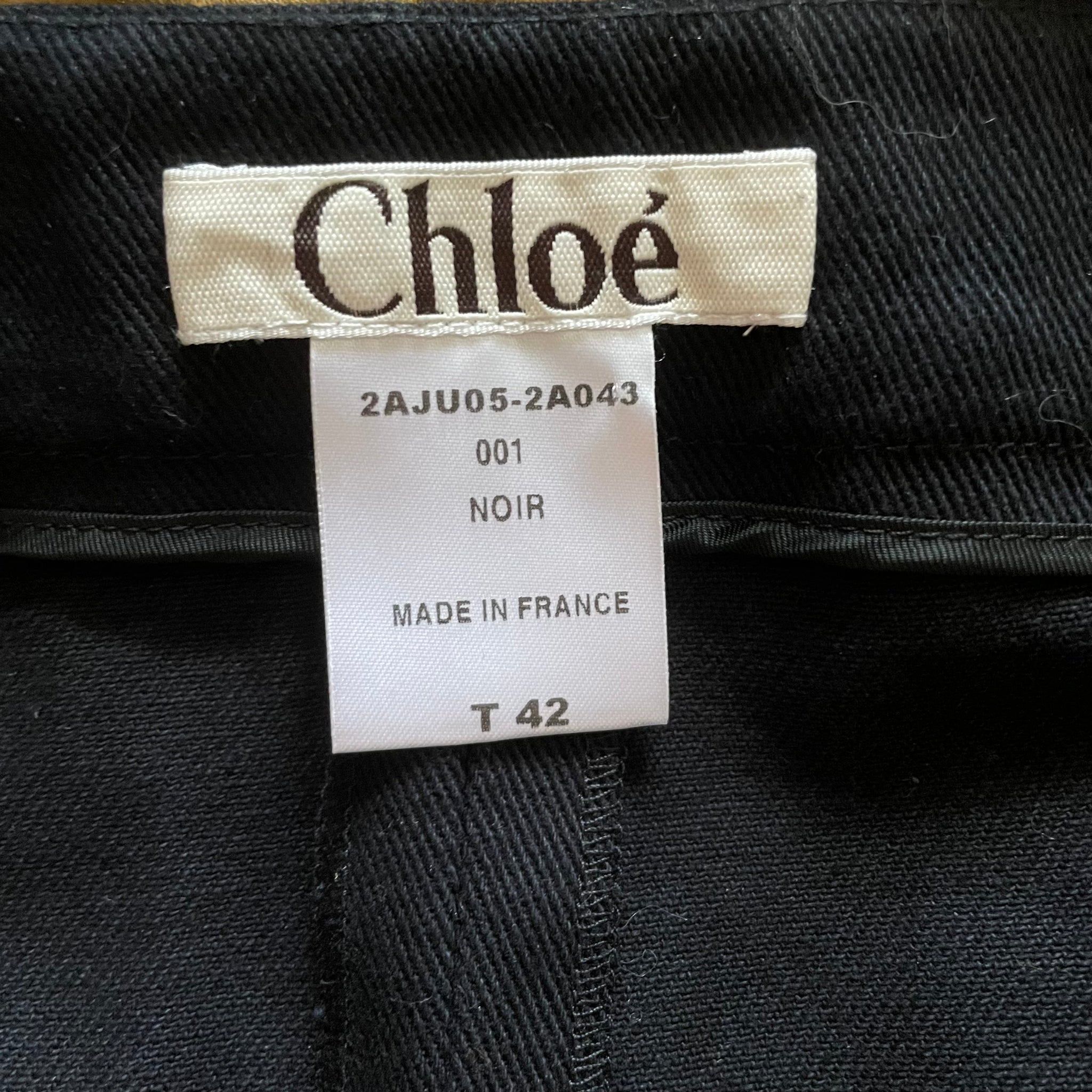 Chloè black denim pencil skirt, Size 12