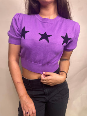 NEW cropped star sweater, Size S