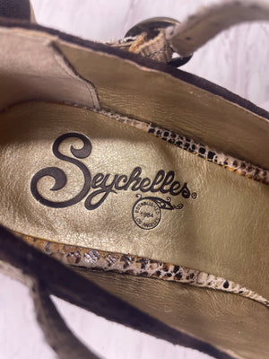 Seychelles brown suede wedges, Size 7