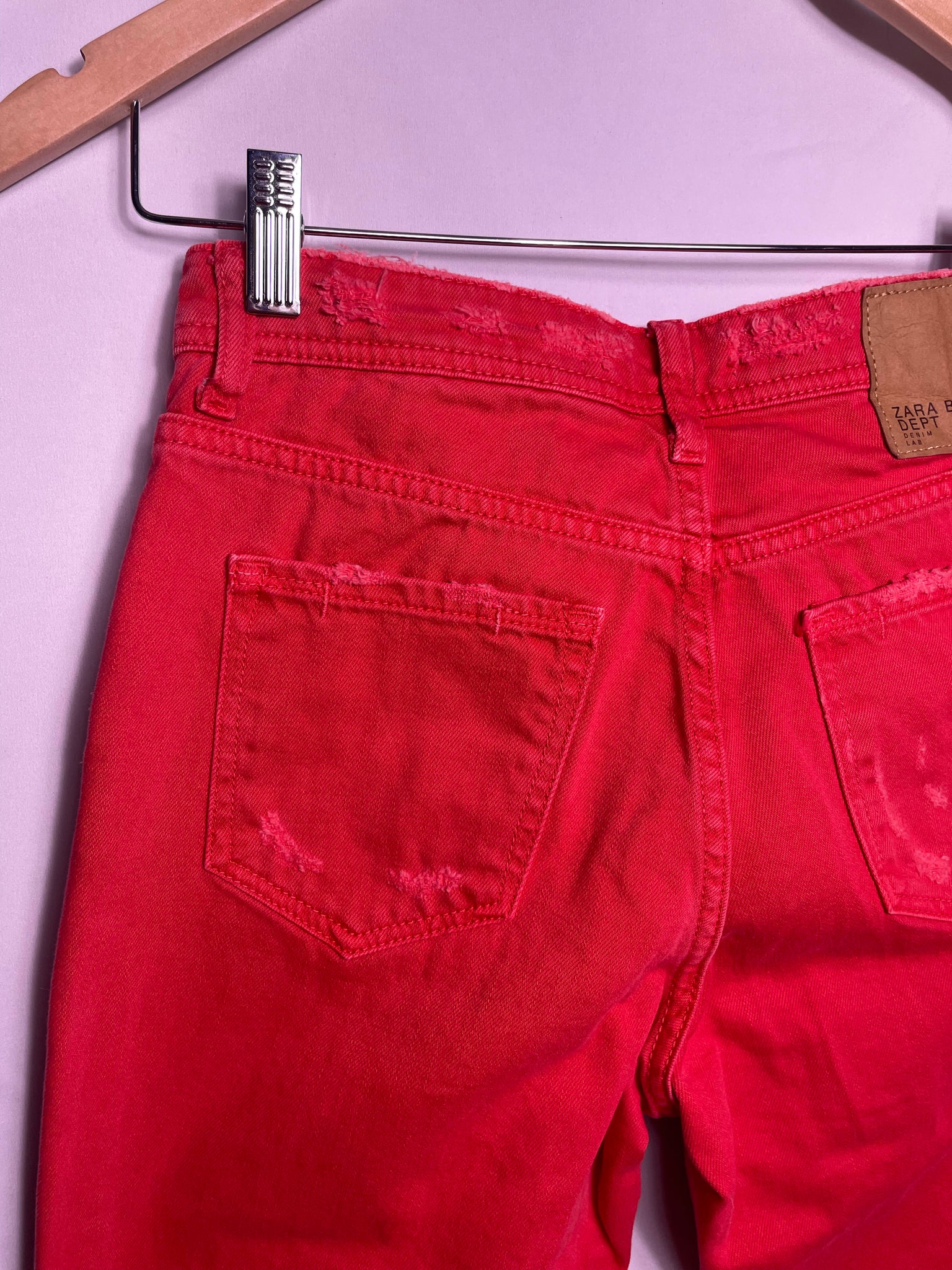 Zara coral skinny jeans, Size 2