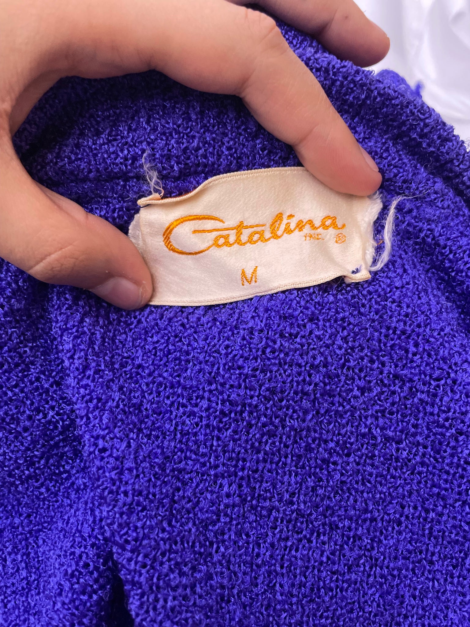 Vintage 60s Catalina v neck sweater, Size M