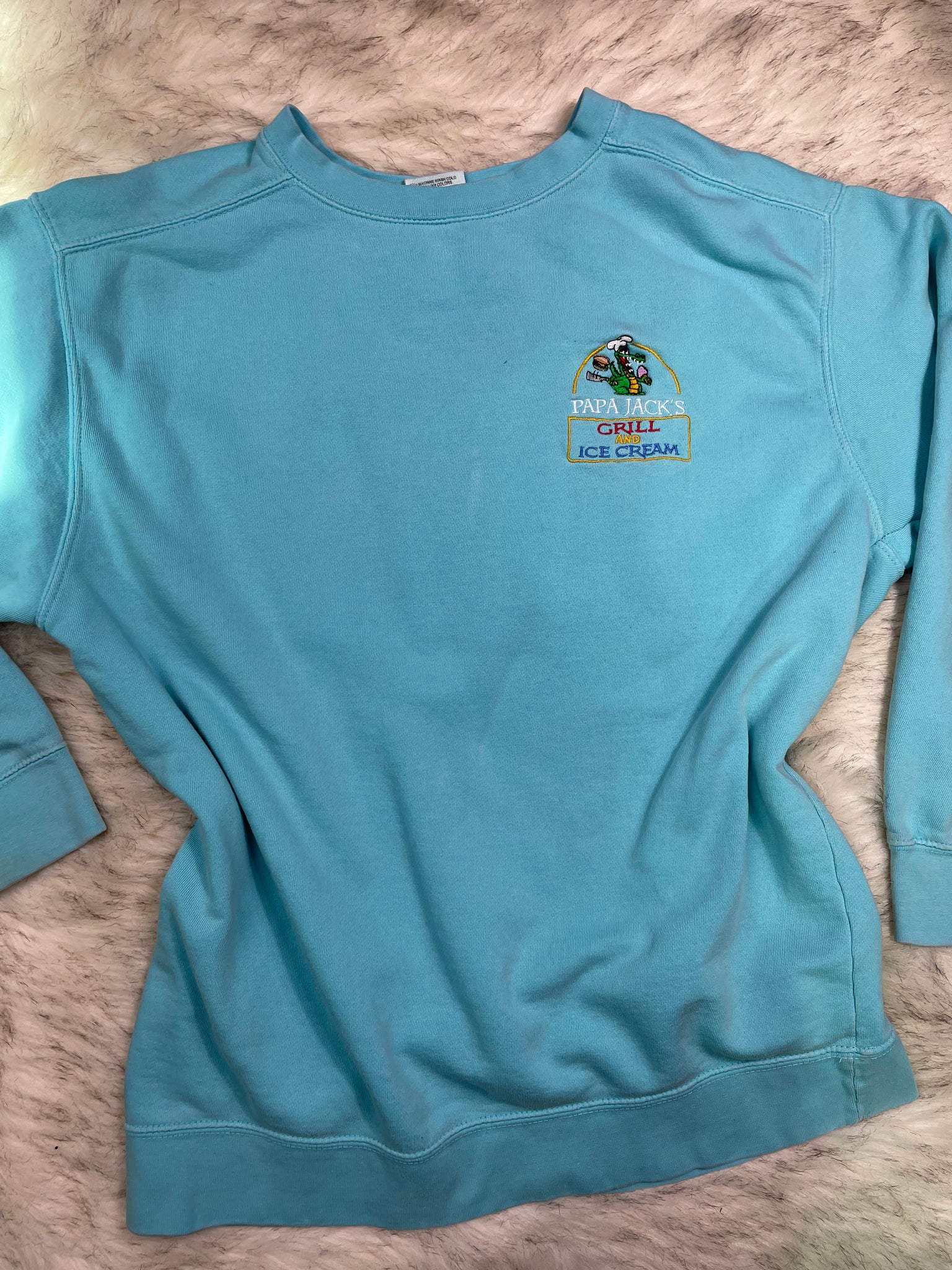 Overdyed blue sweatshirt, Size M