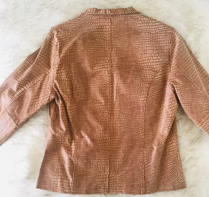 Vintage brown leather jacket, Size L