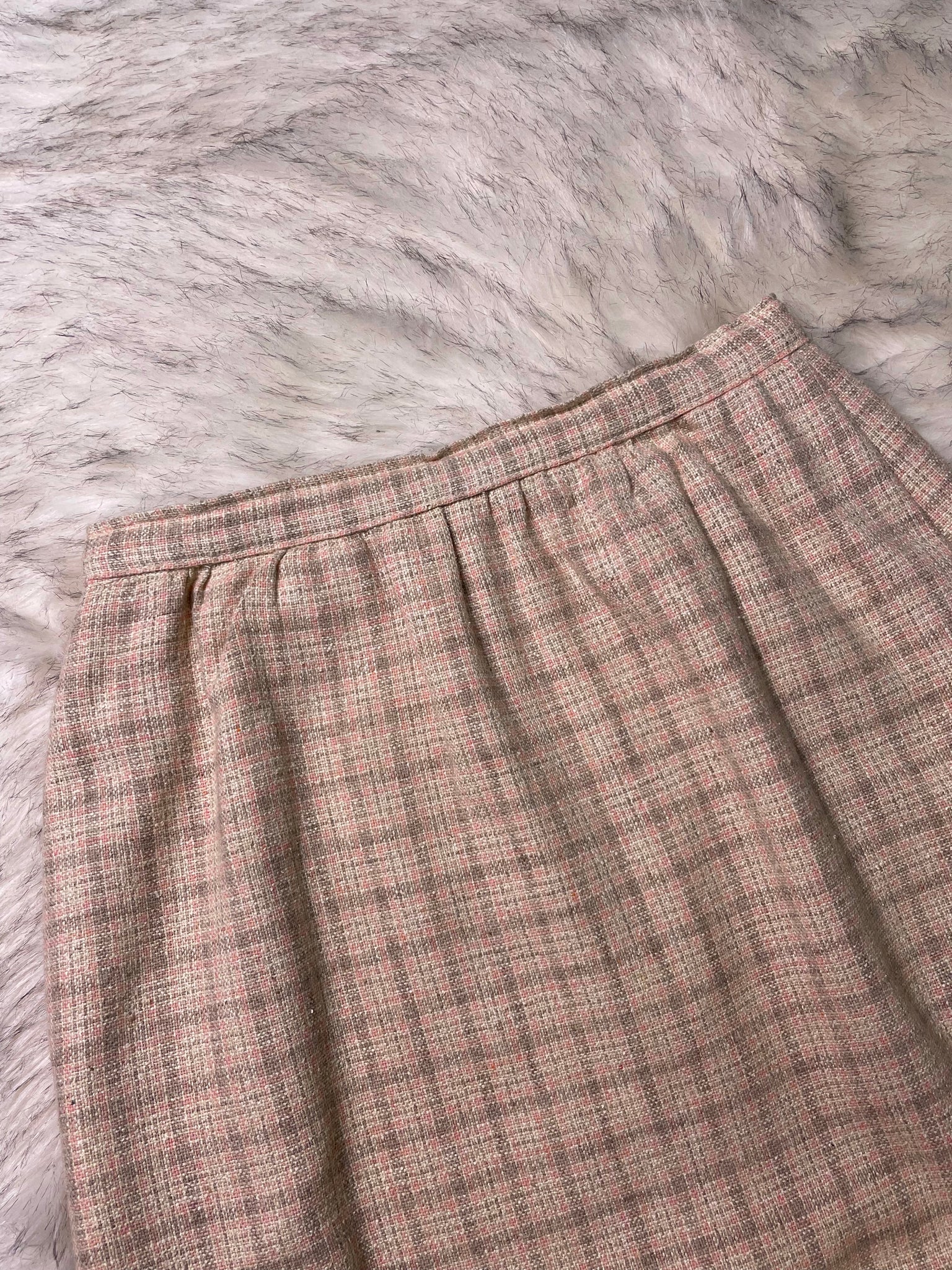 60s homemade plaid skirt, Size 4