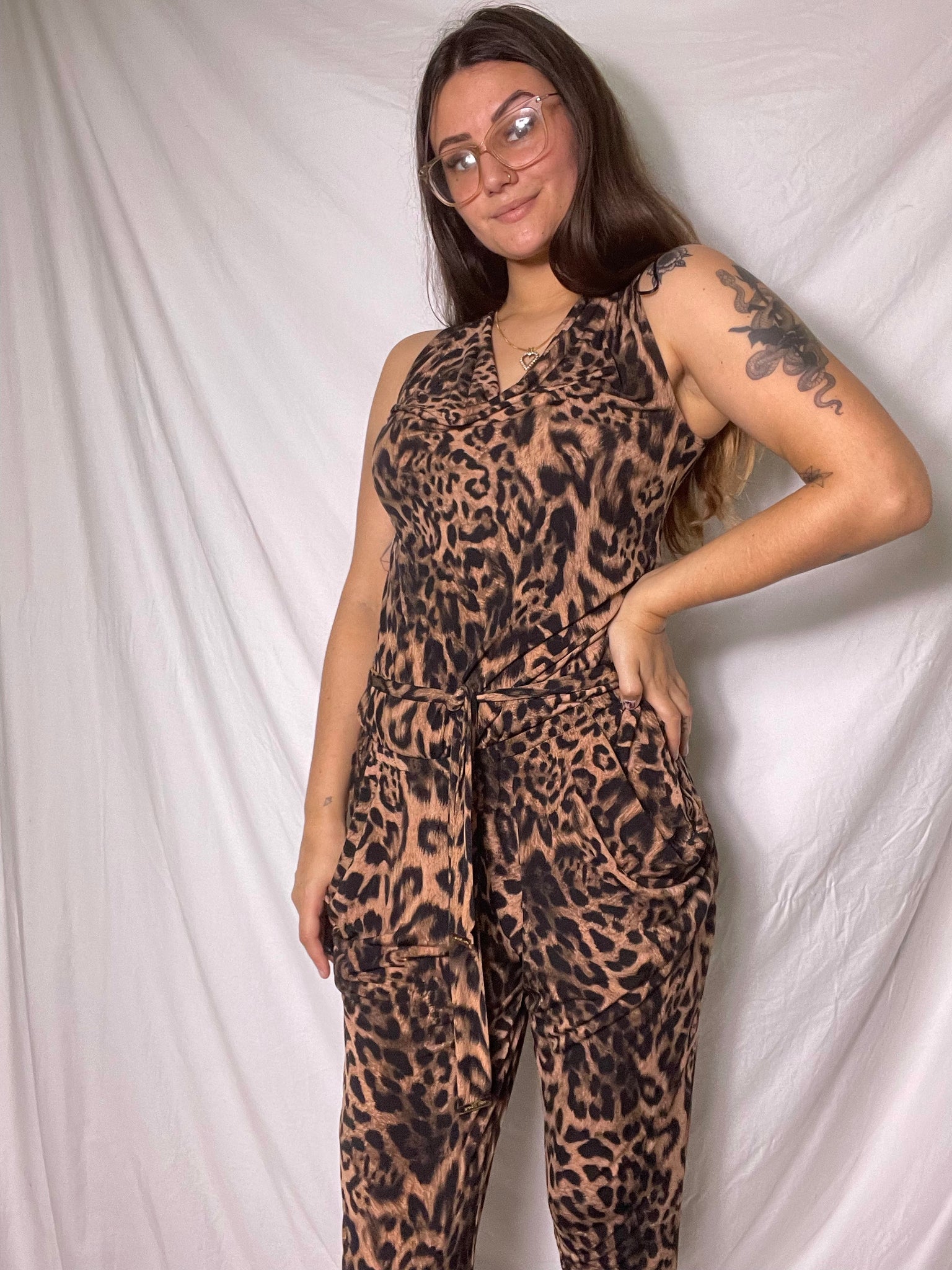 NEW Michael Kors leopard jumpsuit, Size M