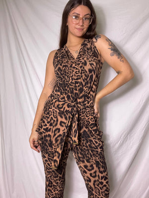 NEW Michael Kors leopard jumpsuit, Size M